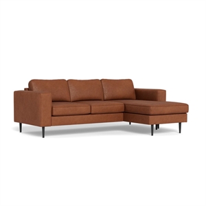 Houston sofa med chaiselong ( vendbar ) - 273 cm. - Kentucky Cognac - Stærk Pris  
